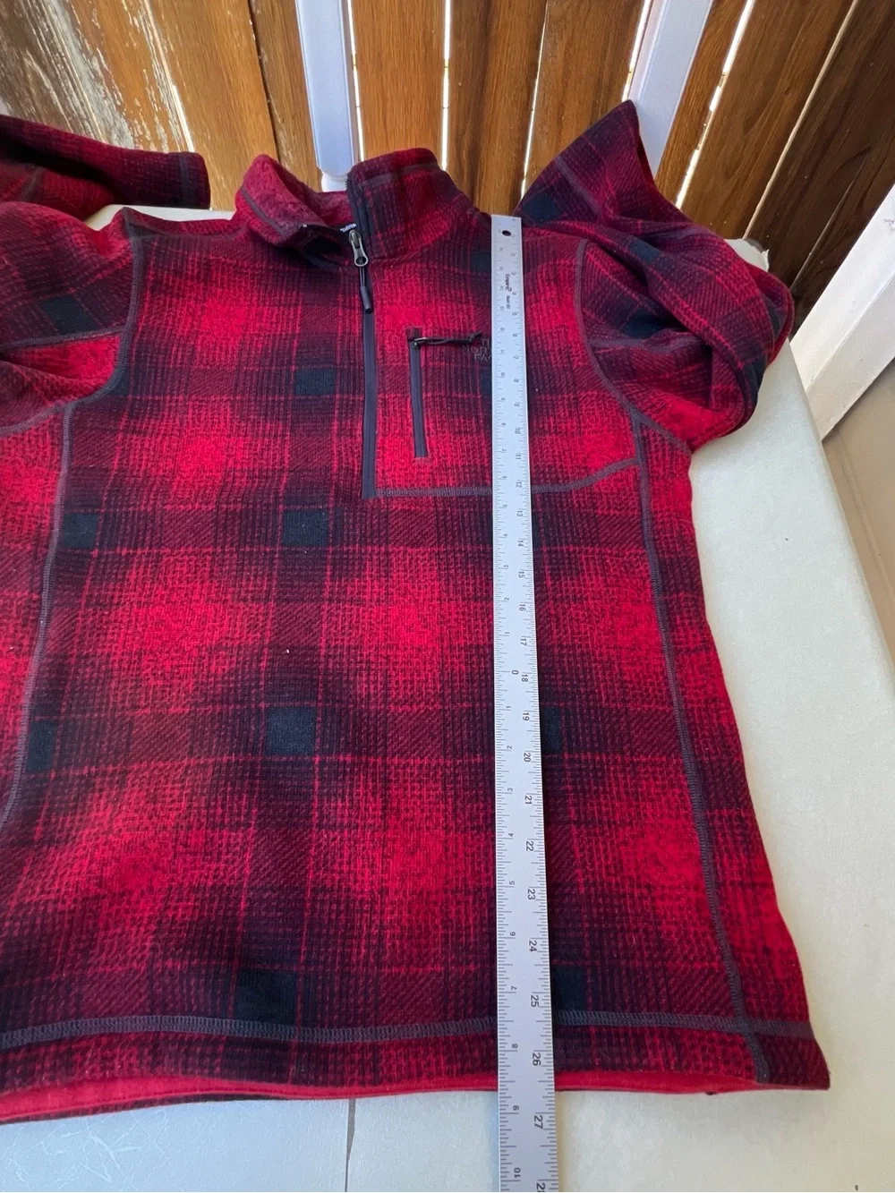 The North Face Red Black Plaid Gordon Lyons Fleece Men’s Size S